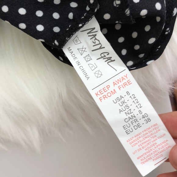 Black and White Polka Dot Wrap Mini Skirt NEW! - Picture 8 of 12